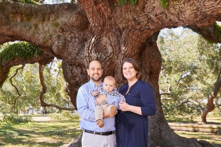 Family photo under tree